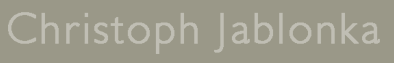 Christopg Jablonka Schriftzug